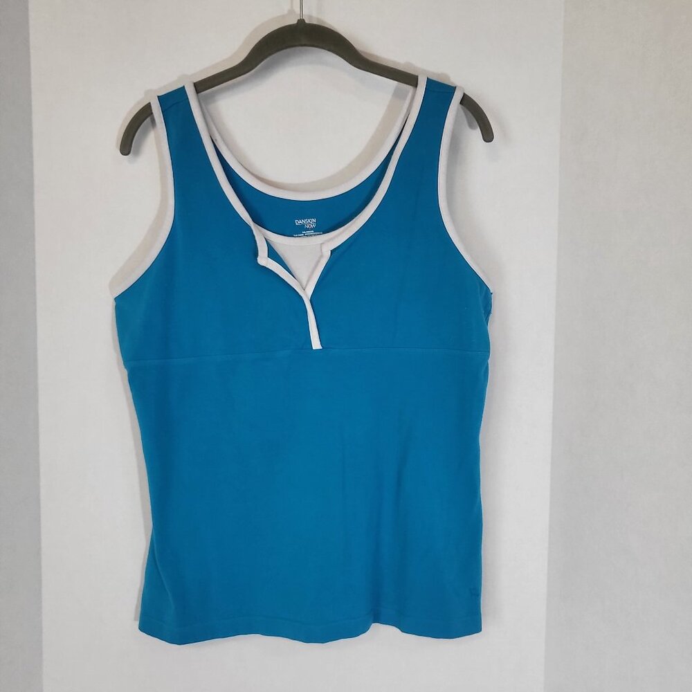 Danskin Now Women's Activewear Tank Top Size XXL Teal Blue